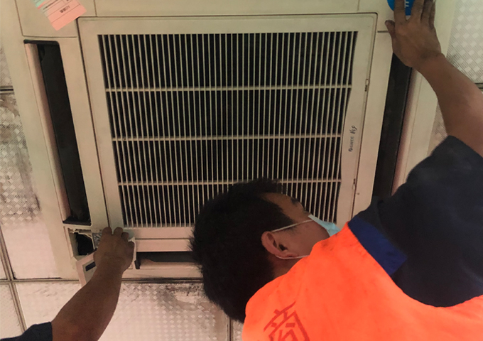 东莞开景科技对广西钦州幸福小镇空调清洗/消毒-钦州家用空调清洗消毒-钦州分体空调清洗消毒