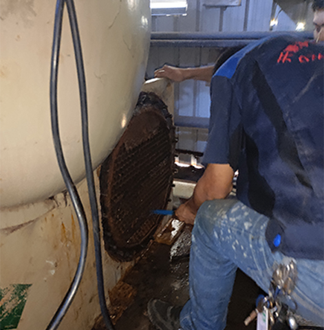 东莞开景科技对惠州美锐电子有限公司进行空调通炮清洗-惠州空调清洗-惠州空调单机清洗-惠州冷凝器清洗