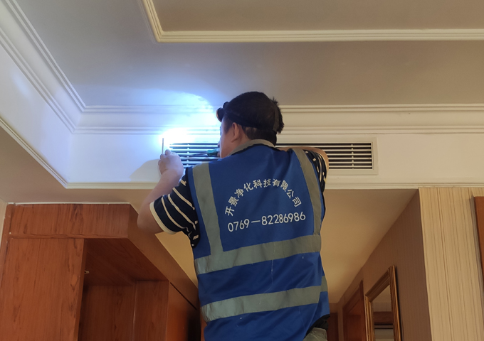 开景净化对深圳市柏斯酒店管理有限公司空调末端清洗-深圳清洗空调-深圳清洗盘管机-深圳清洗风管